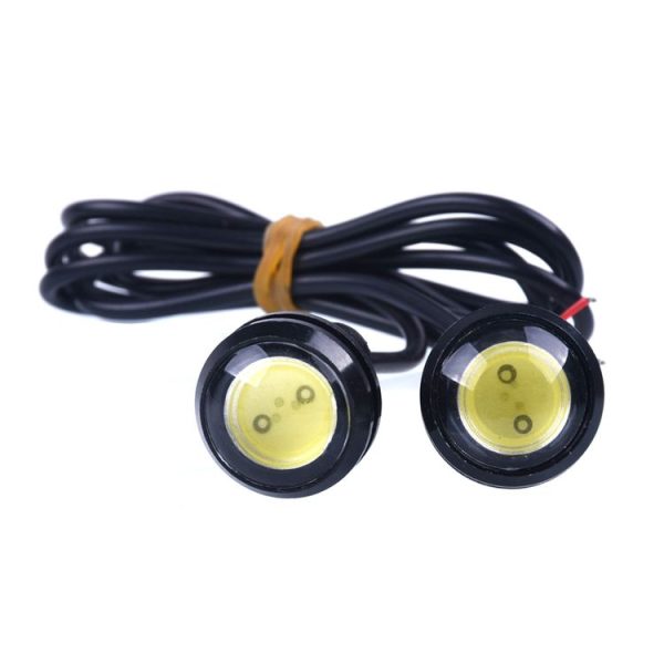 10 PCS 23mm 1.5W DC9-80V Motorcycle Eagle Eye Light Double Lens (White Light) - Image 2