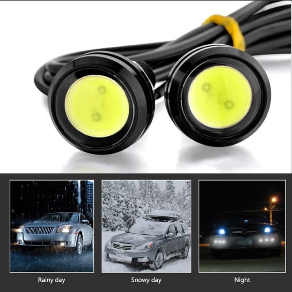 10 PCS 23mm 1.5W DC9-80V Motorcycle Eagle Eye Light Double Lens (White Light) - Image 9