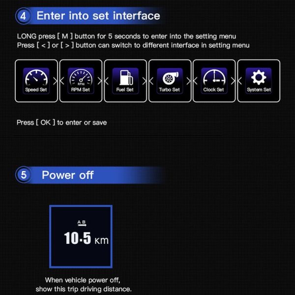 AP-1 Car HUD Head-up Display OBD GPS Driving Computer Code Table - Image 13