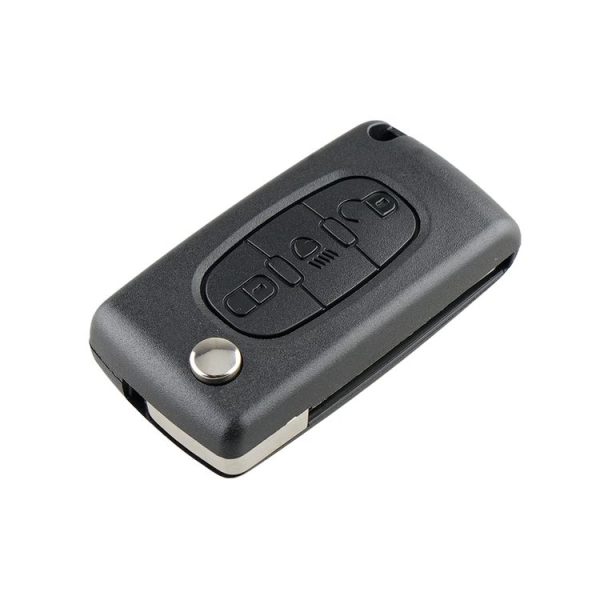 Car 3-button Folding Key Shell Remote Control Case with Slot without Holder for Peugeot / Citroen - Image 2
