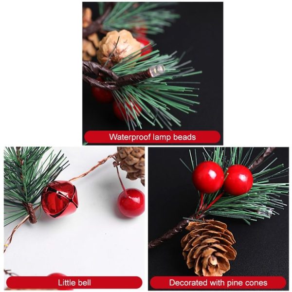 Christmas Pine Needles Colorful Light Pine Cone Upgrade Style String Lamp Length: 2m - Image 4