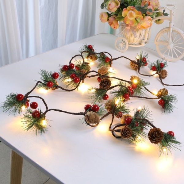 Christmas Pine Needles Colorful Light Pine Cone Upgrade Style String Lamp Length: 2m - Image 5
