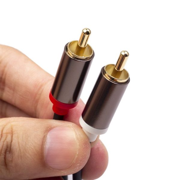 3660B 2 x RCA to 2 x RCA Gold-plated Audio Cable, Cable Length: 2m (Black) - Image 3