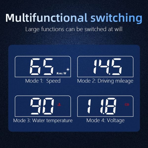C100 Car HUD Head-up Display OBD2 Fault Code Elimination Overspeed / Fault Alarm - Image 10