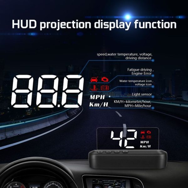 C100 Car HUD Head-up Display OBD2 Fault Code Elimination Overspeed / Fault Alarm - Image 6