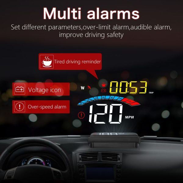M16 Car HUD Head-up Display GPS Speed Meter Speed / Voltage - Image 6