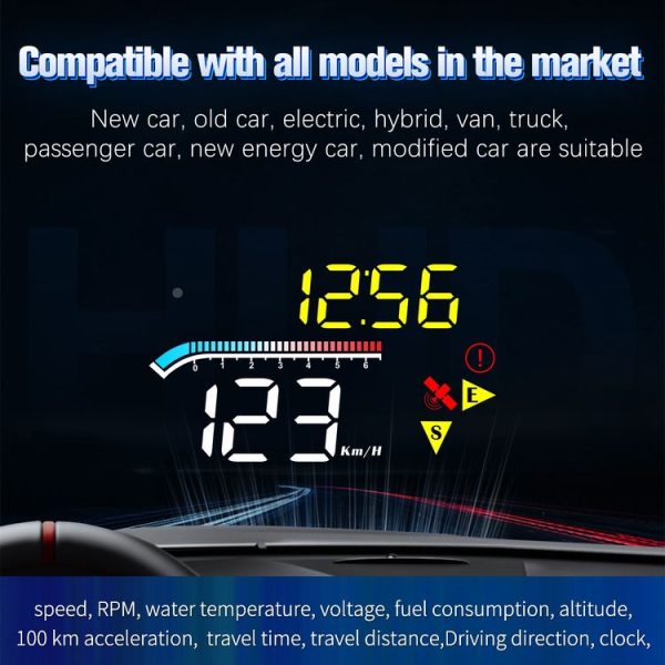 M17 Car HUD Head-up Display GPS Speed Meter Car OBD2 Diagnostic Tool - Image 2