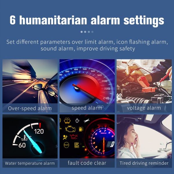 M17 Car HUD Head-up Display GPS Speed Meter Car OBD2 Diagnostic Tool - Image 7