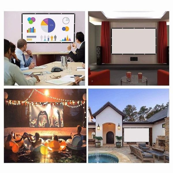 Simple Folding Thin Polyester Projector Film Curtain, Size: 72 inch (16: 9) Projection Area: 159x90cm - Image 11
