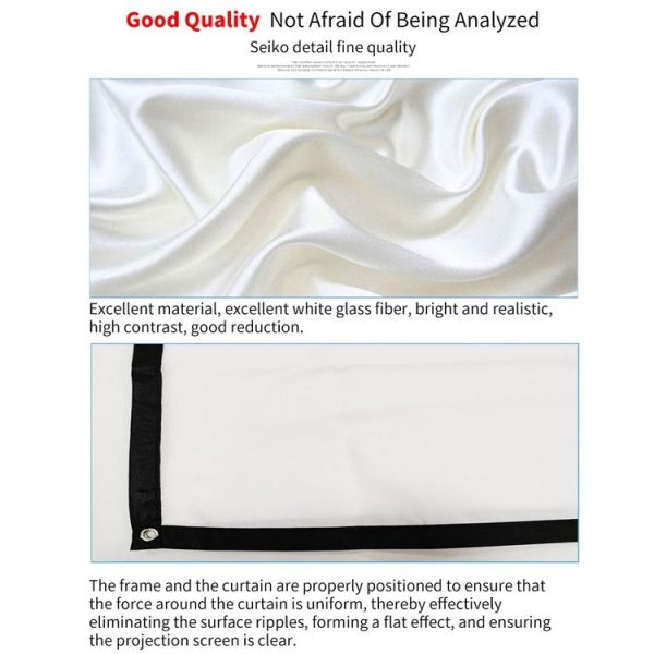 Simple Folding Thin Polyester Projector Film Curtain, Size: 72 inch (16: 9) Projection Area: 159x90cm - Image 3