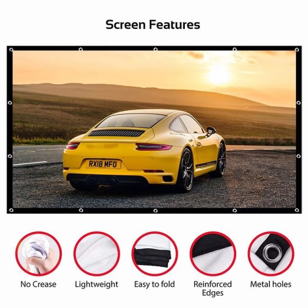 Simple Folding Thin Polyester Projector Film Curtain, Size: 84 inch (4: 3) Projection Area: 172x125cm - Image 8