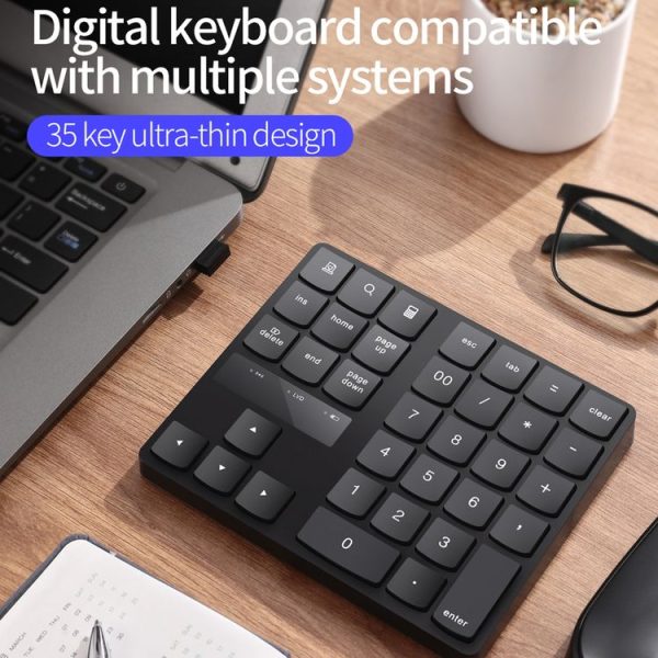 533 35 Keys 2.4G Ultra-thin Design Wireless Charging Digital Keyboard - Image 5