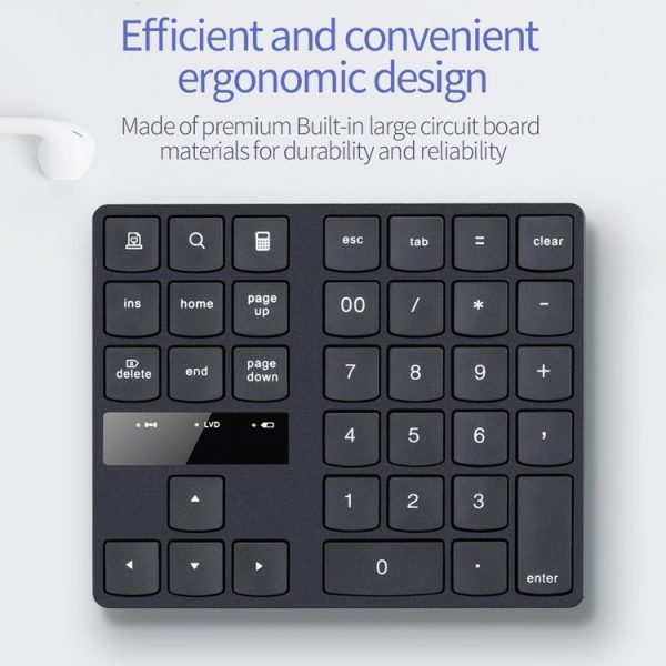 533 35 Keys 2.4G Ultra-thin Design Wireless Charging Digital Keyboard - Image 6