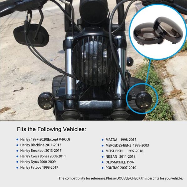 2 PCS Motorcycle Front and Rear Turn Signal Cover / Turn Signal Shell for Harley - Image 7