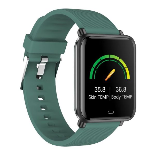 Q9T 1.3 inch TFT Touch Screen Dual-mode Bluetooth Smart Watch, Support Body Temperature Detection / Blood Oxygen Monitor / Blood Pressure Monitor (Green)