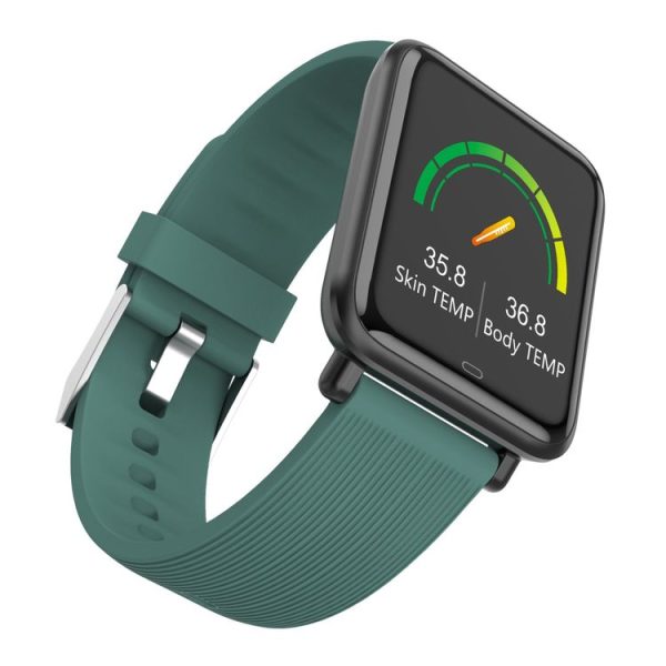 Q9T 1.3 inch TFT Touch Screen Dual-mode Bluetooth Smart Watch, Support Body Temperature Detection / Blood Oxygen Monitor / Blood Pressure Monitor (Green) - Image 2