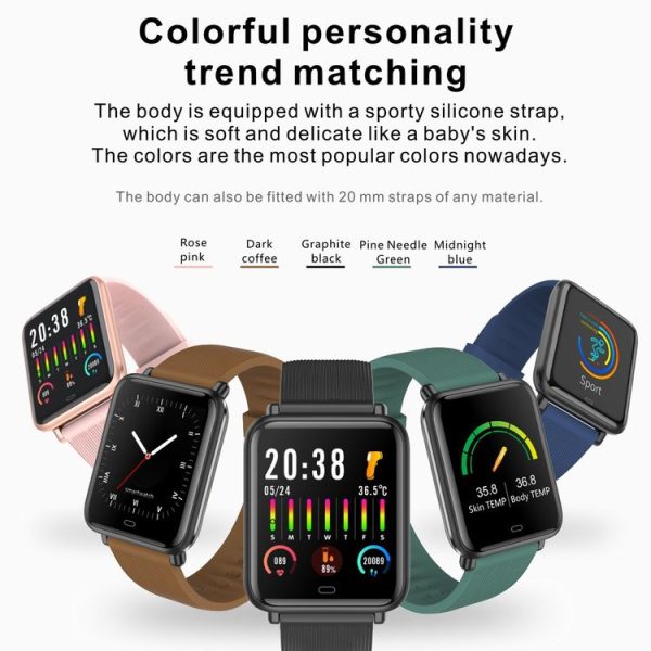 Q9T 1.3 inch TFT Touch Screen Dual-mode Bluetooth Smart Watch, Support Body Temperature Detection / Blood Oxygen Monitor / Blood Pressure Monitor (Green) - Image 6