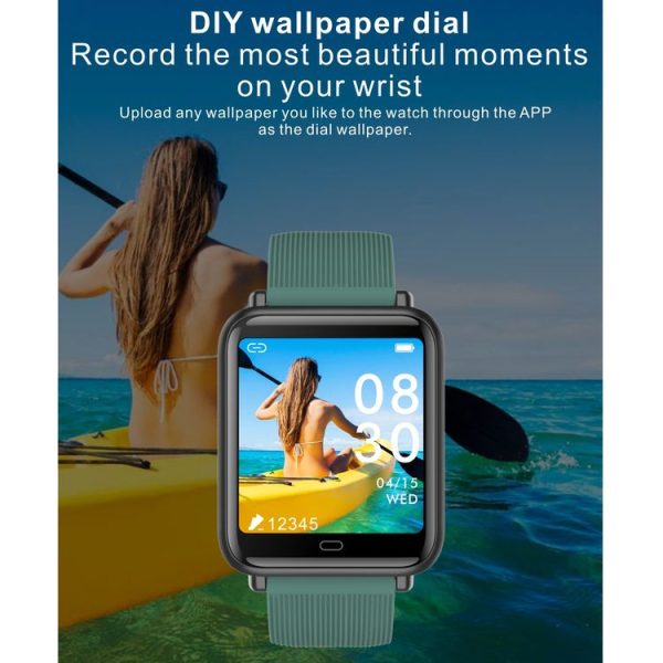 Q9T 1.3 inch TFT Touch Screen Dual-mode Bluetooth Smart Watch, Support Body Temperature Detection / Blood Oxygen Monitor / Blood Pressure Monitor (Green) - Image 7