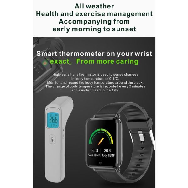 Q9T 1.3 inch TFT Touch Screen Dual-mode Bluetooth Smart Watch, Support Body Temperature Detection / Blood Oxygen Monitor / Blood Pressure Monitor (Green) - Image 8