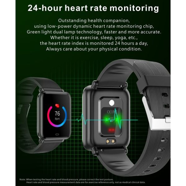 Q9T 1.3 inch TFT Touch Screen Dual-mode Bluetooth Smart Watch, Support Body Temperature Detection / Blood Oxygen Monitor / Blood Pressure Monitor (Green) - Image 9