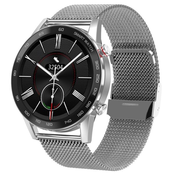 1.3 inch Touch Screen Dual-mode Bluetooth Smart Watch, Support Sleep Monitor / Heart Rate Monitor / Blood Pressure Monitoring (Silver Milanese Strap)