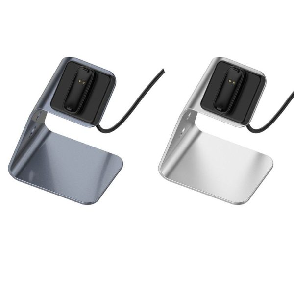 Fitbit Inspire 2 Aluminum Alloy Charger Holder with Chip Protection, Support Fast Charging (Silver) - Image 11