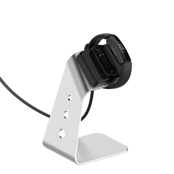 Fitbit Inspire 2 Aluminum Alloy Charger Holder with Chip Protection, Support Fast Charging (Silver) - Image 9