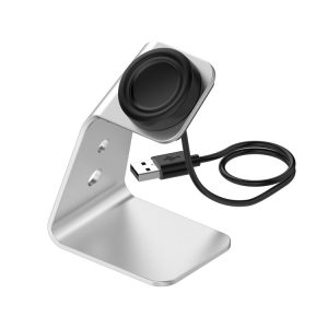 Samsung R800 / Galaxy Watch Universal Aluminum Alloy Magnetic Charger Holder with Chip Protection, Support Fast Charging (Silver)
