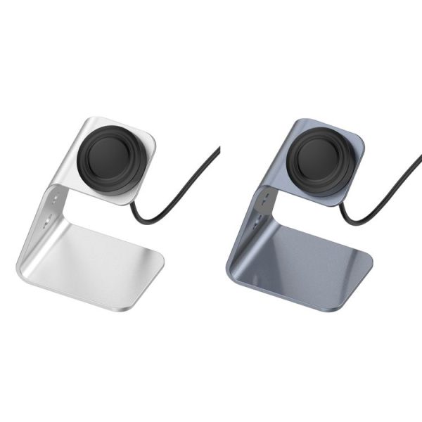 Samsung R800 / Galaxy Watch Universal Aluminum Alloy Magnetic Charger Holder with Chip Protection, Support Fast Charging (Silver) - Image 10