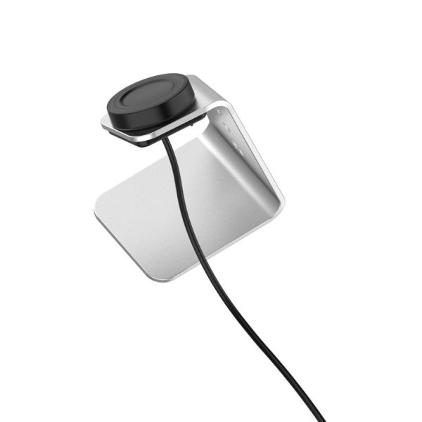Samsung R800 / Galaxy Watch Universal Aluminum Alloy Magnetic Charger Holder with Chip Protection, Support Fast Charging (Silver) - Image 6