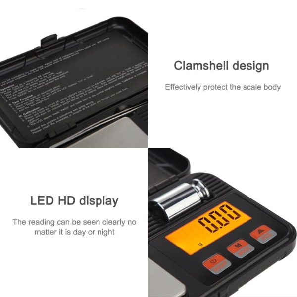 200g / 0.01g High-Precision Portable Jewelry Scale Mini Electronic Scale Precision Carat Electronic Scale - Image 5