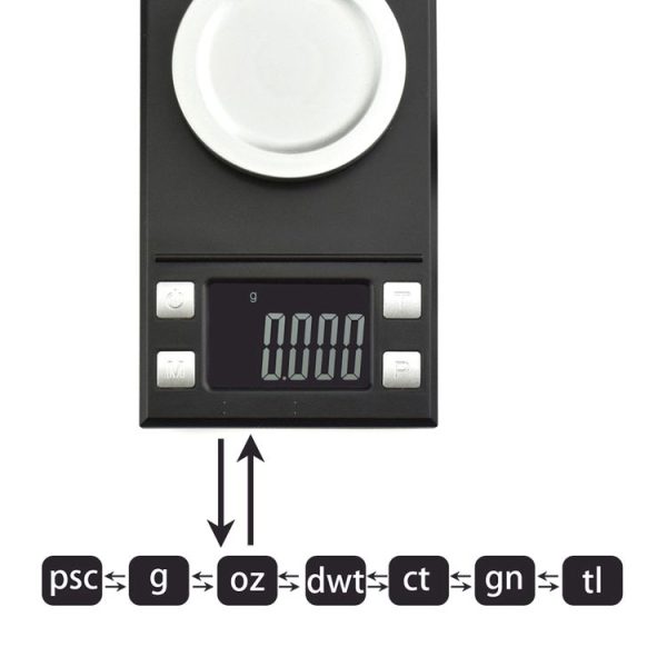 MH-8028 50g x 0.001g High Accuracy Digital Electronic Portable Jewelry Diamond Gem Carat Lab Weight Scale Balance Device with 1.6 inch LCD Screen - Image 3