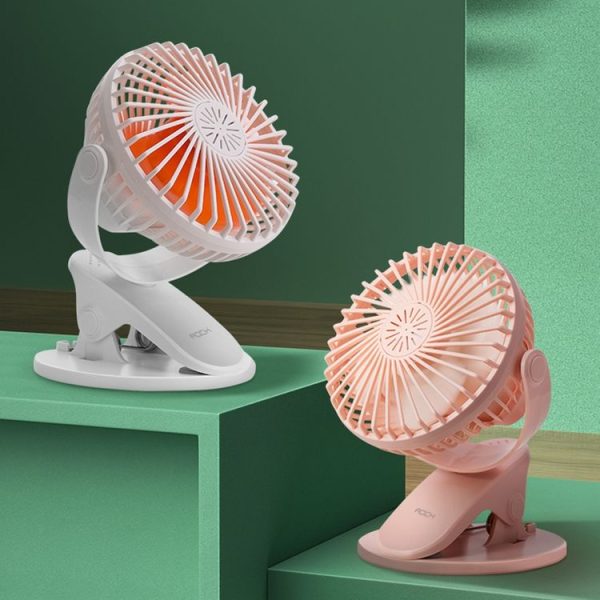 ROCK RST10759 Desktop / Cilp 2 in 1 Fan with 3-level Speed Mode (White) - Image 2