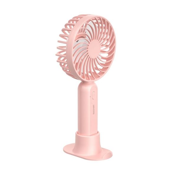 WK WT-F17 Portable Handheld Desktop Bracket Fan (Pink)