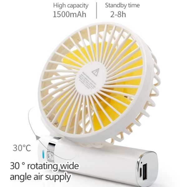 S2 Portable Foldable Handheld Electric Fan, with 3 Speed Control & Night Light (Pink) - Image 4