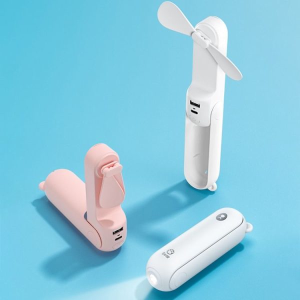 Xiaomi Youpin JISULIFE F8 Multifunctional Mini Fan Handheld Folding Fan (White) - Image 2