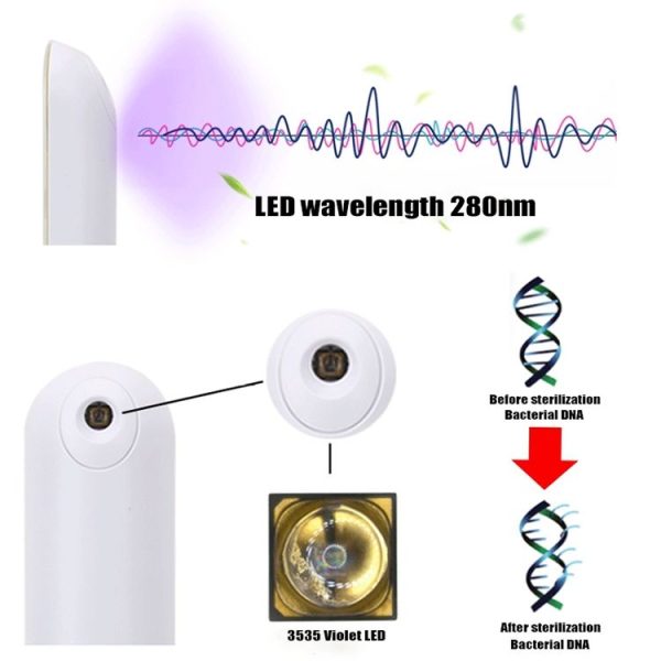 Clean Trust Portable UVC LED Light Sterilizer Disinfection Stick Lamp (Purple) - Image 6
