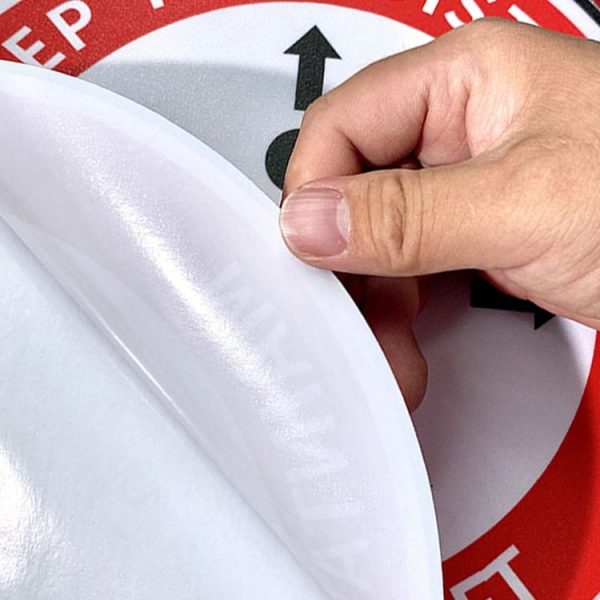 Self-adhesive Waterproof PVC Epidemic Prevention Social Distance Floor Stickers, Length: 24cm - Image 4
