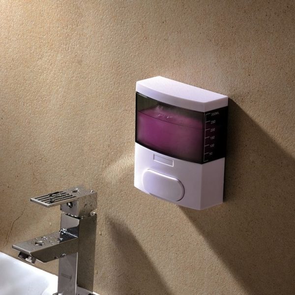 300ml Wall-mounted Plastic Singe-Tube Manual Press-type Shower Gel Foam Soap Dispenser (Blue) - Image 5