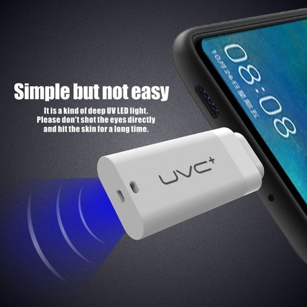 8 Pin Ultra Portable Germicidal Lights Smartphone UV Sanitizer (Black) - Image 5