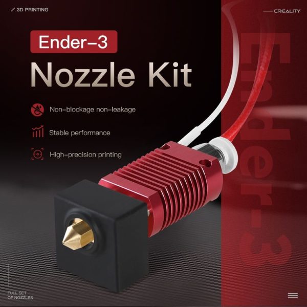Creality 24V 40W Extruder Nozzle Hot End Kit with Temperature Thermistor & Heating Tube for Ender-3 3D Printer - Image 3