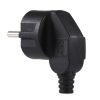 16A Detachable Wiring Power Plug, EU Plug (Black)