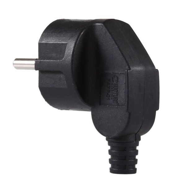 16A Detachable Wiring Power Plug, EU Plug (Black)