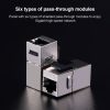 CAT.6 Shielded Pass-through Network Module, Dual Ports Panel + Shielded Pass-through (White) - Image 9