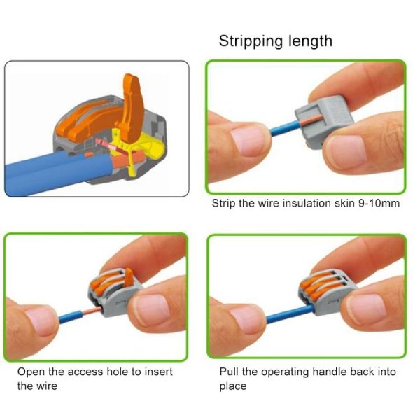 10 PCS 4 Port PCT Series Architectural Wiring Connector LED Lamp Conductor Distributor Junction Box Wire Joint - Image 6