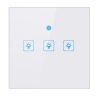 WS-EU-03 EWeLink APP & Touch Control 2A 3 Gangs Tempered Glass Panel Smart Wall Switch, AC 90V-250V, EU Plug - Image 2