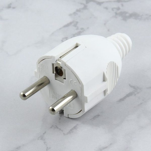 Side Wiring Tripolar Power Plug, EU Plug - Image 2