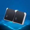 IP44 Waterproof Double-connection Socket with Cover, EU Plug - Image 3