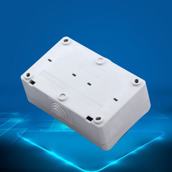 IP44 Waterproof Double-connection Socket with Cover, EU Plug - Image 4