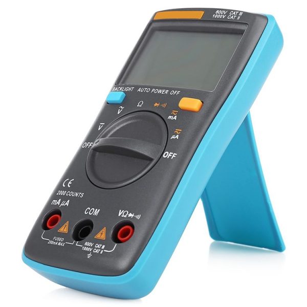 ZT98 CAT III 600V Portable Digital Multimeter 2000 Counts Back-light AC / DC Current Voltage Tester Meter with LCD Screen & Holder - Image 2